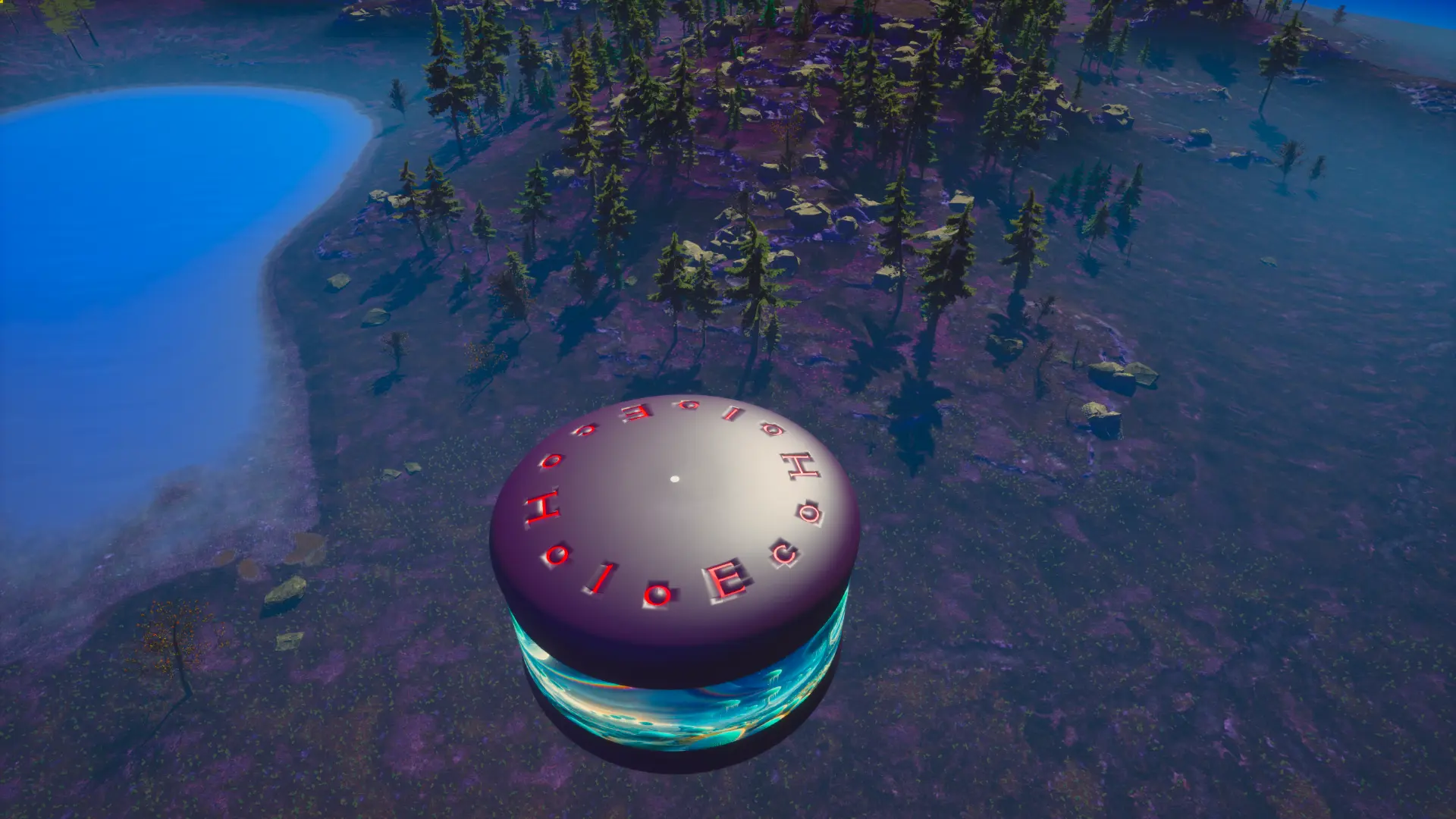 Futuristic floating city environment