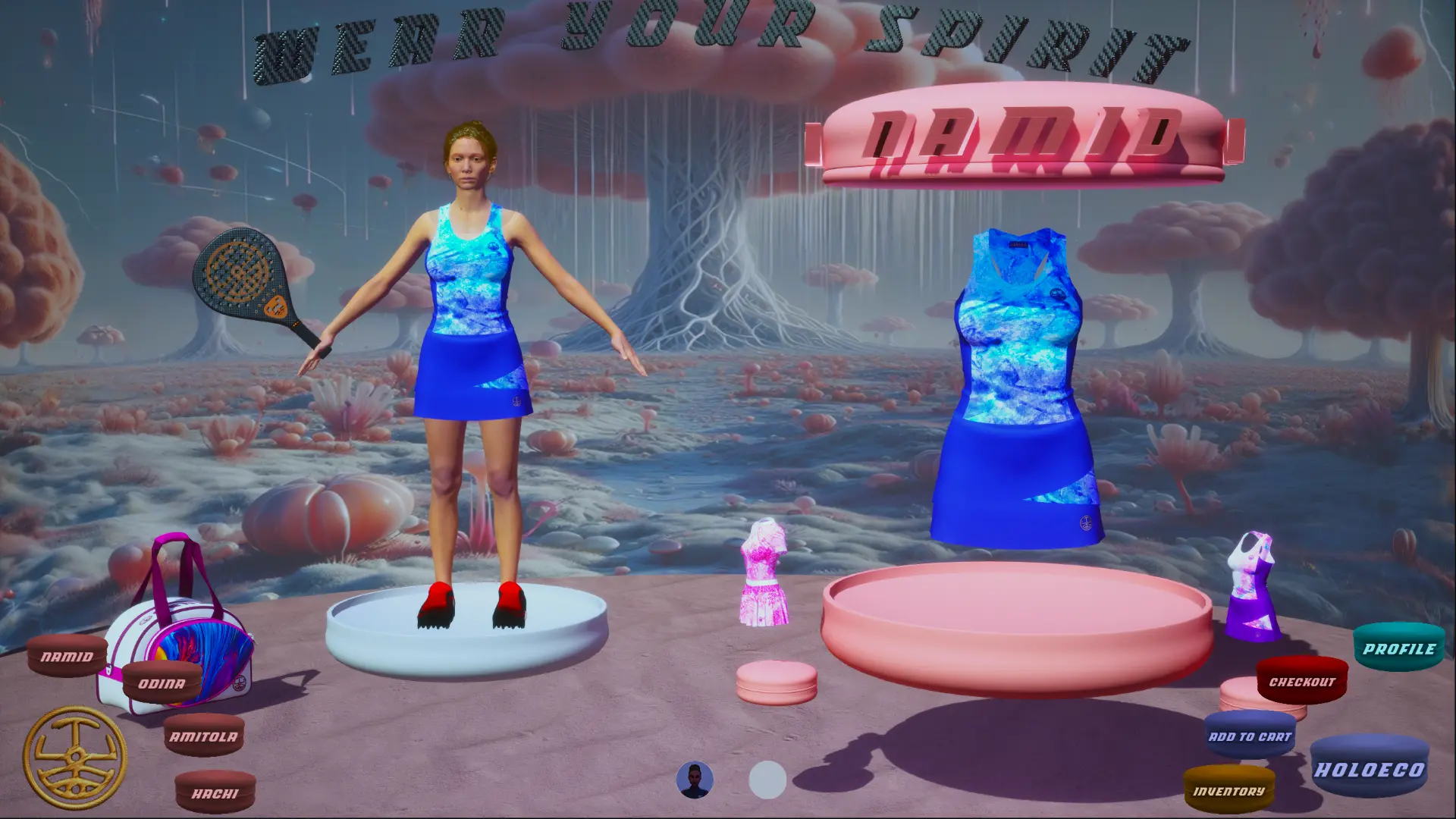 HoloEco Fitting Room Interface