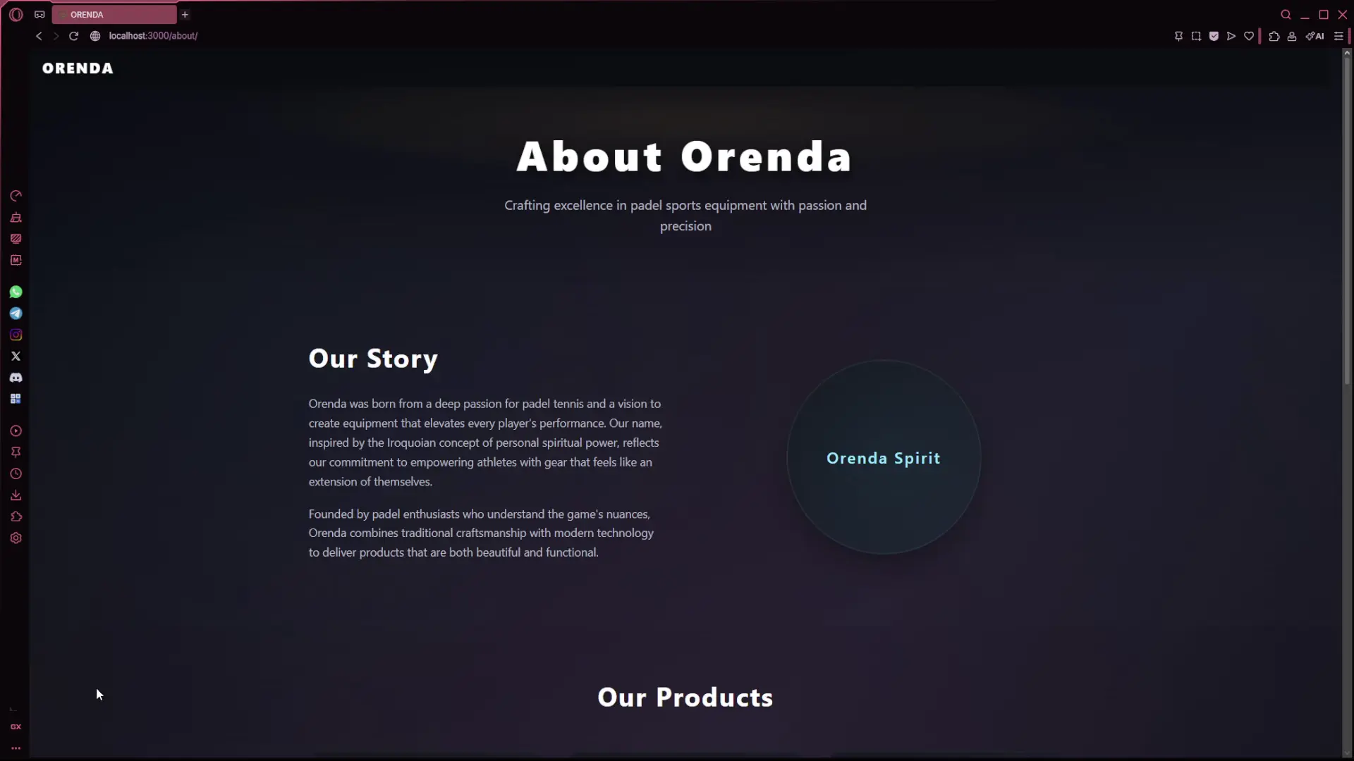 About Us page